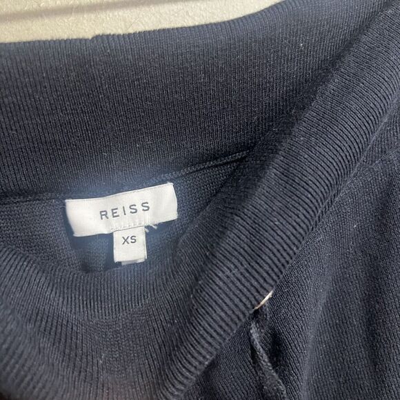 Reiss Men's Knit Colorblock Drawstring Navy White Shorts XS NEW - Picture 2 of 6